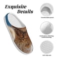 thumbnail image 5 of Fotbe Playful Cat Fisheye View Pattern Women's Fuzzy Curly Fur Memory Foam Loafer Slippers Indoor Outdoor Slippers Winter Home Shoes-37/38, 5 of 7