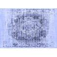 thumbnail image 1 of Ahgly Company Machine Washable Indoor Rectangle Oriental Blue Industrial Area Rugs, 4' x 6', 1 of 4