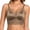 Brown, variant on Bras For Women, French Lace Satin Wire-Free Bra, V-Neck Fixed Cup & Adjustable Straps For Daily Lingerie Wear Black L
