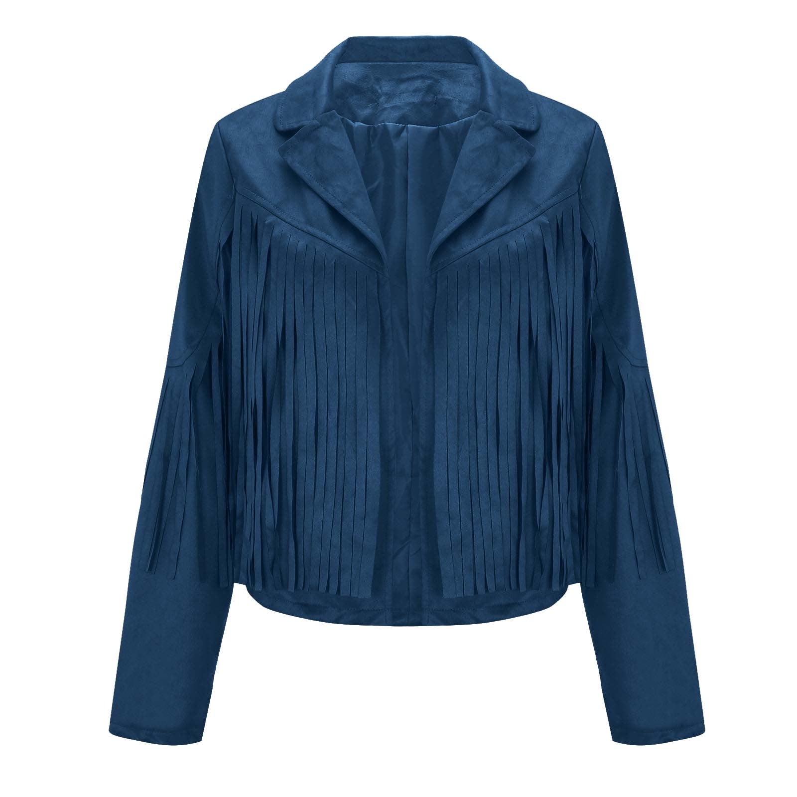 Blue suede jacket womens hot sale