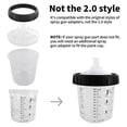 thumbnail image 3 of Vaso mezclador de pulverizador de pintura desechable para pintura automotriz, para recubrimientos comerciales automotrices transparentes, transparentes, 3 of 5