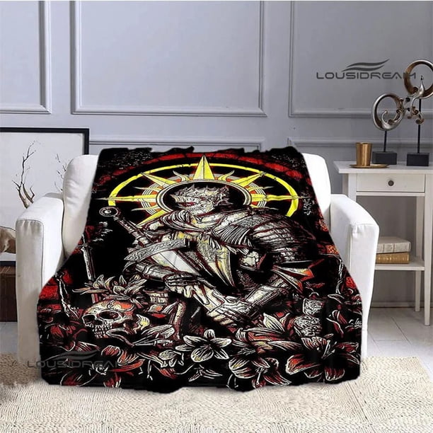 Mantas estampadas 3D game d-dark Souls, manta cálida, suave y cómoda, manta de cama de viaje para el hogar, manta de picnic, regalo de cumpleaños