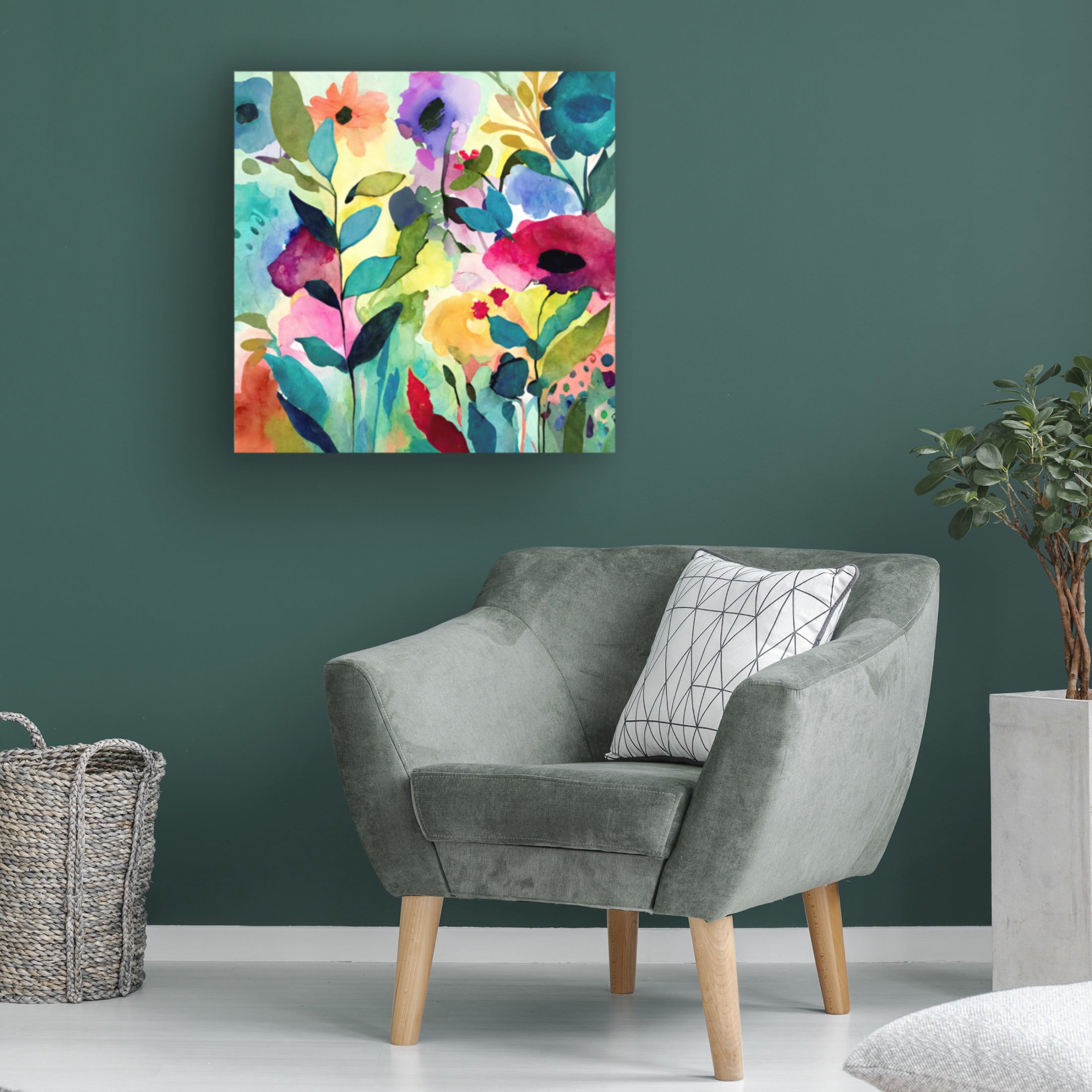 Canvas Wall Art - Sasha 'Dancing Lessons' Wall Art for Living Room, Bedroom, or Office Décor by Trademark Fine Art - 35 x 35 Inches