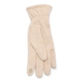 thumbnail image 2 of Time and Tru Women's Quilted Cuffs Knit Gloves, Oatmeal Heather, One Size, 2 of 2