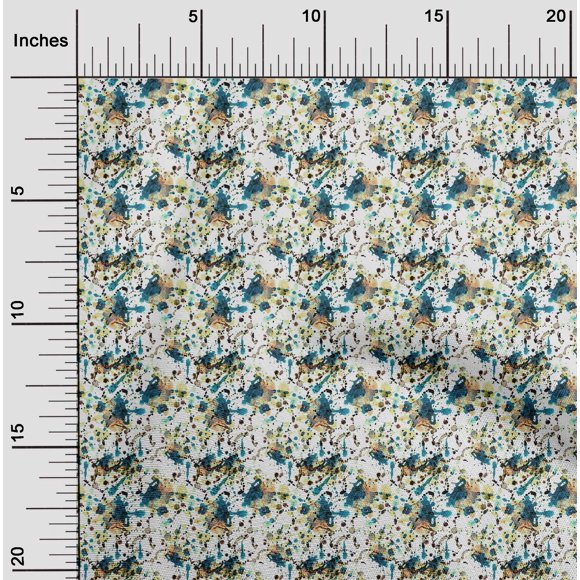 oneOone Tissu Georgette Viscose Blanc Fournitures de Courtepointe Aquarelle Tissu de Couture au Mètre 42 Pouces de Large-Dly