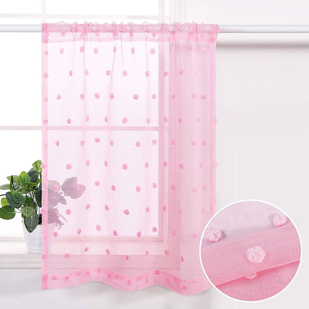 Zodanni Drapes Decor Valance Topper Sheer Window Curtain Wave Waterfall