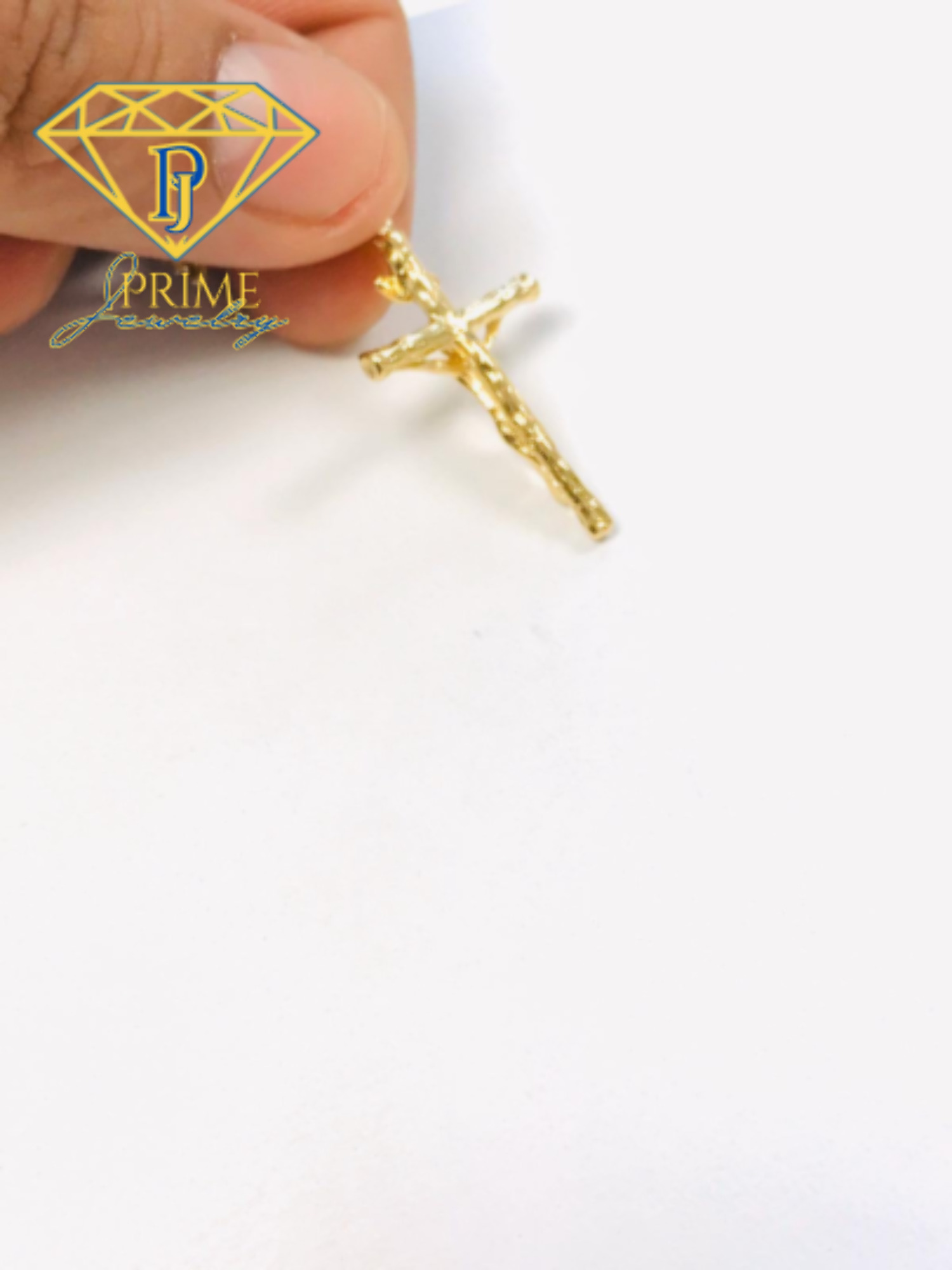 14K Gold Filled Pendant Cross 33x18mm Necklace 20” Figaro Link for Men Women - Prime Jewelry 269