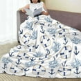 thumbnail image 6 of Honeii Sea Vacations Print Fleece Blanket - Throw Blanket for Bed, Sofa, Couch, Camping, and Travel , Microplush Ultra Soft Warm Blanket-80"x60", 6 of 7