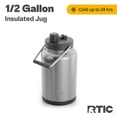 thumbnail image 3 of RTIC Half Gallon Jug, Durable Stainless Steel Insulated Jug with Built-In Handle, Stainless, 3 of 8