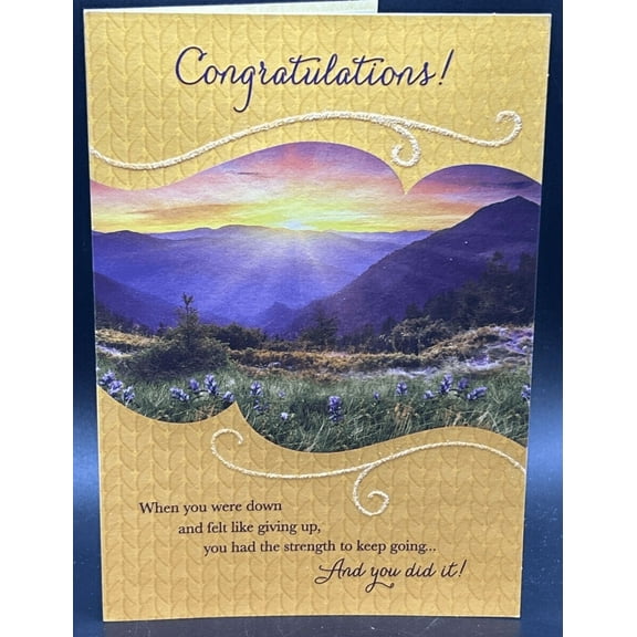 Congratulations You Did It Greeting Card w/Envelope