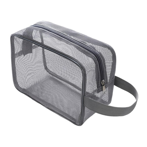 Bunblic Mesh Toiletry Bag Beauty Storage Bag Pouch Portable with Handle Large Capacity Toiletries Organizer Zipper Pouch for Guys Men S