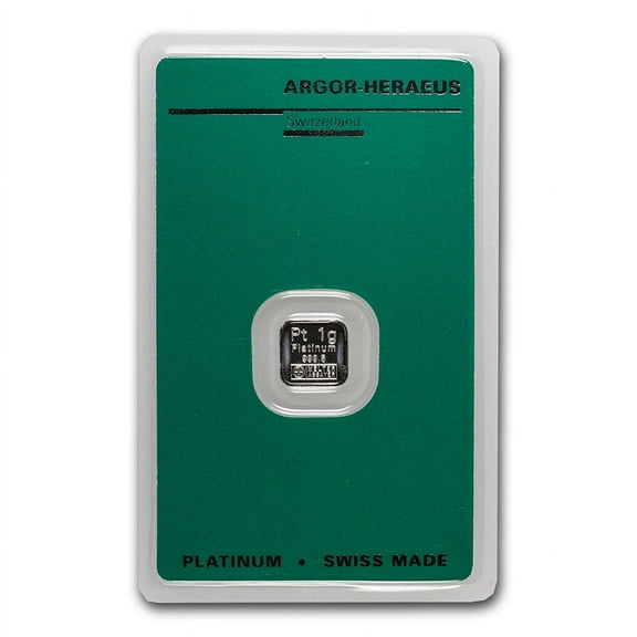 1 gram Platinum Bar - Argor-Heraeus (In Assay)