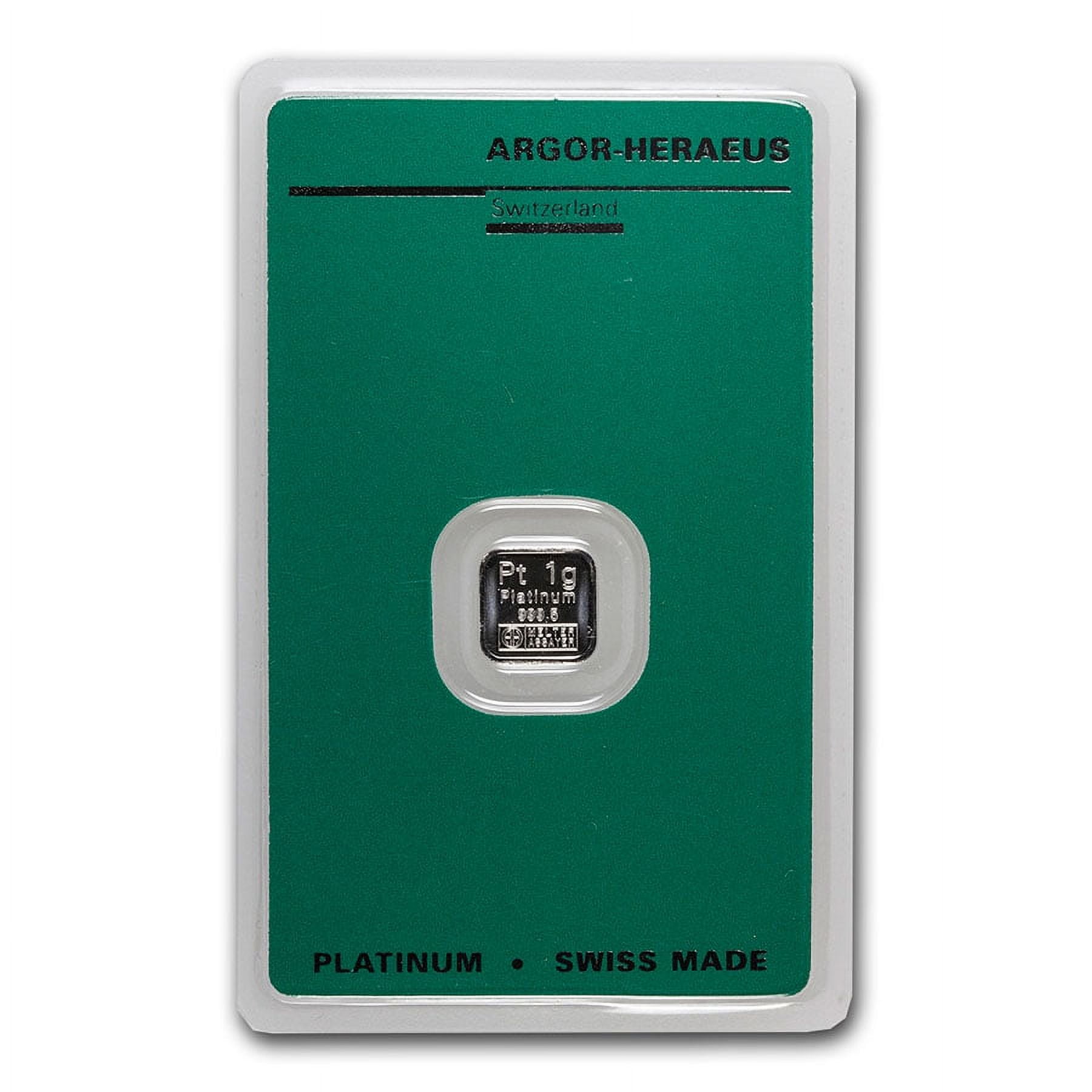 1 gram Platinum Bar - Argor-Heraeus (In Assay)