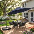 thumbnail image 3 of PURPLE LEAF 10 Ft Cantilever Umbrella Round Outdoor Patio Umbrella Large Offset Hanging Umbrella Aluminum Umbrella with 360°Rotation Adjustable Garden Pool Umbrella,Navy Blue, 3 of 14