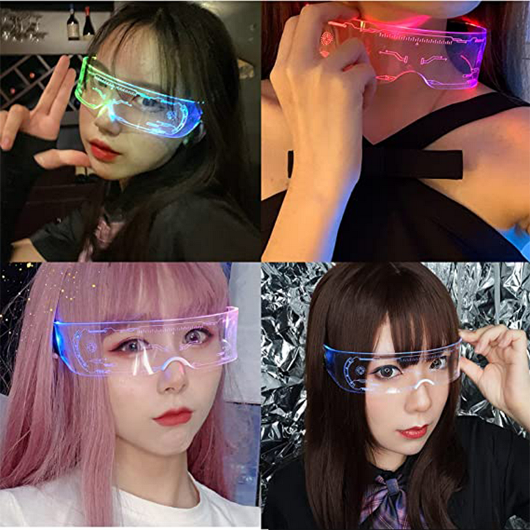 LED Glasses Light Up Glasses Led Visor Glasses, Luminous Glasses for  Cosplay Party Bar 