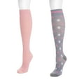 thumbnail image 3 of MUK LUKS Women's 2 Pair Pack Nylon Compression Knee High Socks, 3 of 5