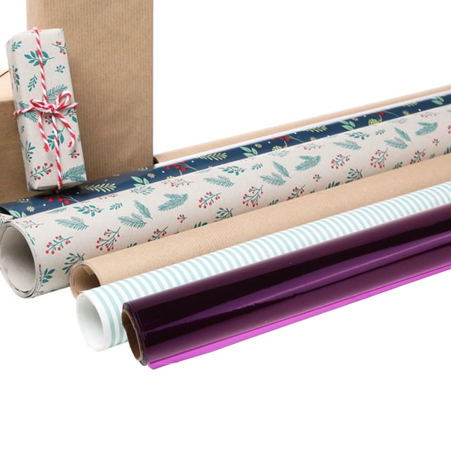 unbranded Material Para Envolver Flores Morado En Rollo Resistente Fácil De Cortar Para Regalos