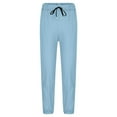 thumbnail image 4 of Fesfesfes Boys' Jogger Pants Solid Color Tapered Leg with Ankle Cuffs Elastic Drawstring Waist Sweatpants Sports Outdoor 2PC Clothes(Light Blue#1,5 Years), 4 of 8
