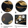 thumbnail image 3 of Designart "Dreamy Golden Mountain IV" Abstract Marble Wall Decor, 3 of 5