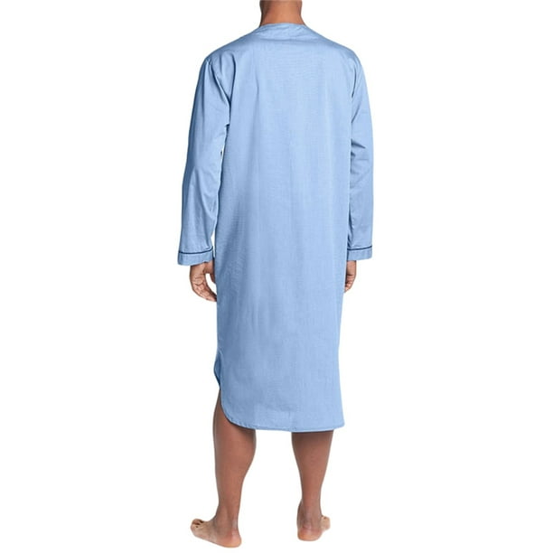 Kayotuas Men's Nightshirt, Comfy Nightwear Big&Tall V Neck Long Sleeve