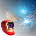 thumbnail image 3 of Protector facial de soldadura de oscurecimiento automático Protector ocular profesional resistente al calor para rojo y dorado Gloria escudo de soldadura, 3 of 8