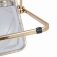 thumbnail image 5 of LeisureMod Lawrence Acrylic Folding Chair Gold Metal Frame Set of 4 in Clear, 5 of 11