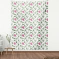 thumbnail image 3 of Floral Fabric by the Yard, Spiraling Rose Motifs on Branches with Leaves, Decorative Upholstery Fabric for Chairs & Home Accents, Reseda Green Pink White by Ambesonne, 3 of 4