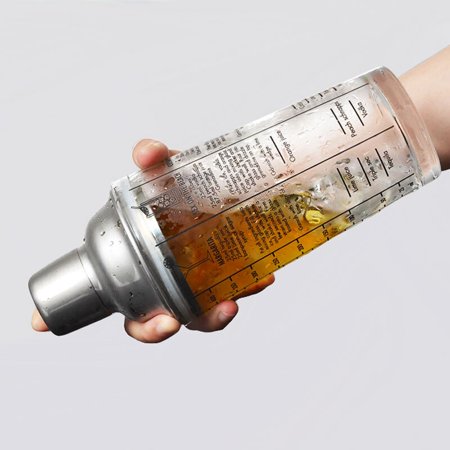 

Stainless Steel Glass Shaker Creative Scale Formula Martini Cocktail Shaker Bar Supplies Bartender Tools Bar Tools 400ml