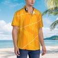 thumbnail image 3 of Bingfone Men's Short Sleeve Button Down Shirts Hawaiian Happy Halloween Printed Beach Shirt, 3 of 7