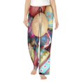 thumbnail image 2 of Picia Easter Eggs Womens Soft Woven Cotton Elastic Waistband Sleep Pajama Pant Lounge Sleep Pant With Pockets And Drawstring-Medium, 2 of 9