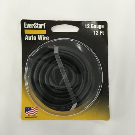 EverStart 12 Gauge 12' Black Electrical Wire