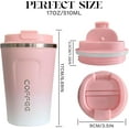 thumbnail image 4 of YINBAOGE Insulated Travel Coffee Mug Spill Proof Leak Proof Pobtable To Go Camping Stainless Steel Coffee Tumbler Reusable Coffee Cups with Lids Thermos for Hot and Cold Drink (Black, 12 OZ), 4 of 6