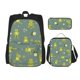 thumbnail image 1 of Disketp Cute Yoga Frogs Mochila Estampada de Gran Capacidad con Lonchera y Estuche, Set de 3 Piezas para Estudiantes, 1 of 7