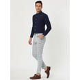 thumbnail image 4 of Vestidocuadros pahombre Pantalones de negocioscuadros ajustados con bolsillos Gris Claro L, 4 of 6