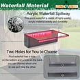 thumbnail image 2 of LONGRUN 11.8" Acrylic Waterfall Spillway, APP Controlled Multi-Color LED Light Outdoor Fountain Kit for Swimming Pool, Koi Pond, Garden and Patio Decoration, 2 of 8