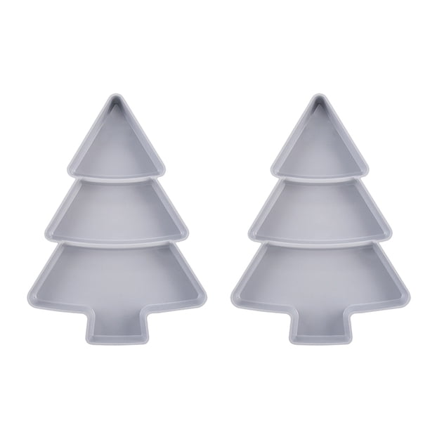2 piezas creativas de plástico de plástico seco bocadillos platos de árbol de navidad bandejas de frutas