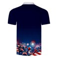 thumbnail image 4 of YDLCAFD Male Summer Independence Day Theme Printed Button Shirt Turn Down Short Sleeve Tops Shirt Tops, 4 of 5