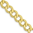 thumbnail image 1 of Diamond2Deal 10K Yellow Gold 7 mm Semi-Solid Curb Chain Necklace for Mens 24", 1 of 6