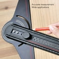 thumbnail image 3 of Woodworking T Shaped Scriber, Black Woodworking T Ruler Easy To Read Compact  Engraved Scales Aluminum Alloy  For Construction, 3 of 8