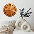 thumbnail image 6 of Orange Analog Wall Clock Home Decor 10-Inch Silent Wooden Wall Clock, Battery Operated (AA Batteries Not Included), Artistic Home Decor, 6 of 7