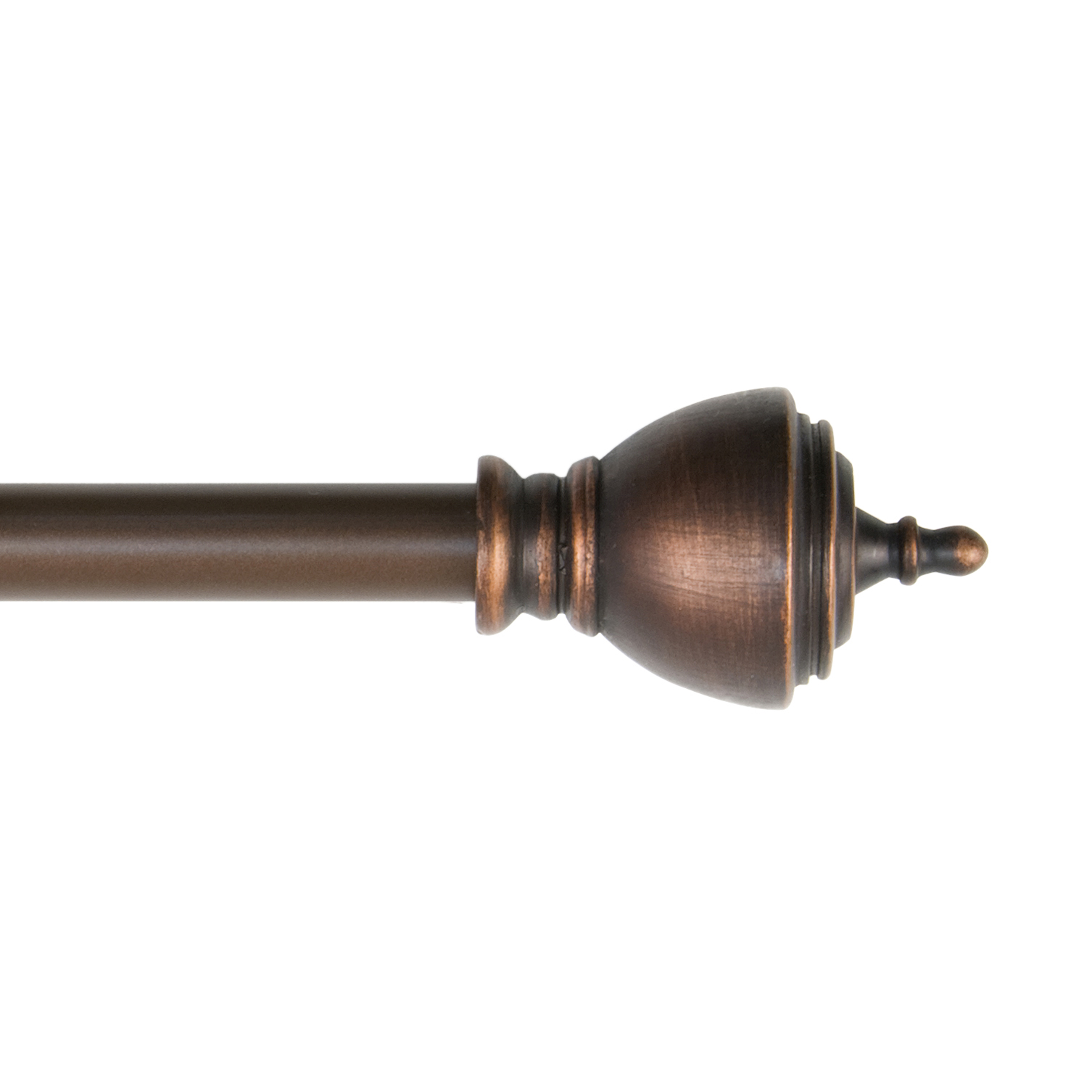 Kenney Butler 1/2" Petite Cafe Decorative Window Curtain Rod, 28-48", Aged Copper - image 3 of 8