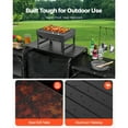 thumbnail image 3 of KFFKFF Foldable Camping Table, Portable Camping Kitchen Table Outdoor, Aluminum Portable Cook Station with 3 Storage Cupboard, Carrying Bag, Detachable Windscreen, Quick Set-up, 3 of 9