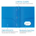 thumbnail image 6 of Dadiy Dunwell Colored Plastic Folder with Pockets and Prongs - (Assorted Colors, 6 Pack, 2 Pockets 3 Prongs), Colorful Folders with Brads, Office & School Folders with Fasteners(Blue), 6 of 8