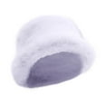 thumbnail image 4 of Dyfzdhu Women Fashion Solid Color Mink Hat Windproof Warm Dome Casual Plush In Winter Beige, 4 of 4