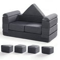 thumbnail image 3 of Robud Kids Sofa Modular Kids Play Couch Washable Toddler DIY Sofa for Playroom, Bedroom, Nursery, Gray, 3 of 5