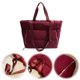 thumbnail image 4 of Bolso Superior Acolchado Casual Mujeres Color Sólido Machacado, 4 of 9