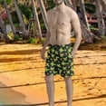 thumbnail image 5 of Binienty Men's Board Shorts Beach Swim Trunks With Jamaican Heart Pattern - Quick Dry for Summer Vacation, Surfing and Beach Activities, 5 of 6