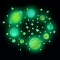 thumbnail image 2 of 100 Pcs Stars and Planets Luminous Wall Stickers - Glow in The Dark Planets, Bright Solar System Wall Stickers -Sun Earth Mars and so on Ceiling Decals for Bedroom Living Room, 2 of 7