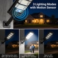 thumbnail image 3 of DAYBETTER Solar Street Lights Outdoor, 6000K Waterproof Motion Sensor LED Solar Parking Lot Lights with Remote for Patio Parking Lot Garage Yard, 3 of 7