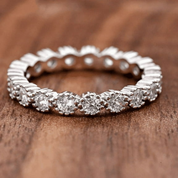 Eclet Jewels Cushion Cut 1.8 Ct Lab Created Diamond Ring - 14K White Gold Plated Ring - Infinity Twisted Cross Over Shank Engagement Ring - Wedding Anniversary Halo Ring for Her - Handmade Jewelry